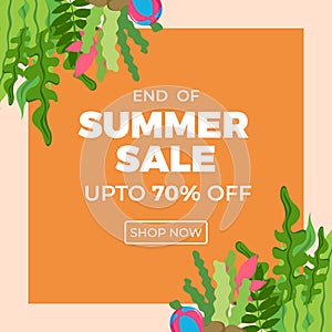 End of summer sale banner design