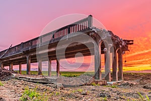 The End of the Whirokino Trestle Bridge The End