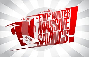 End of winter massive savings sale banner