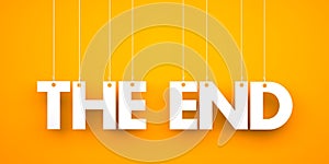 The end - word hanging on rope