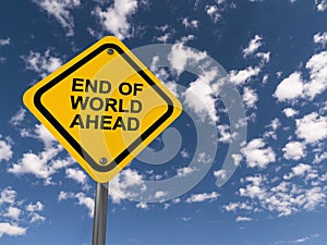 End of world ahead traffic sign