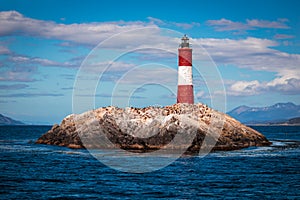 End of the World Lighthouse, in Ushuaia, Argentina