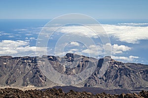 The end of the world. View fron Teide volcano on Tenerife