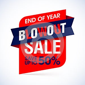 End of year blowout sale banner