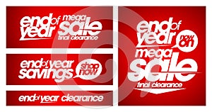 End of year mega sale banners.