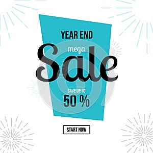 End of Year Sale Banner Vector