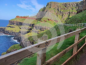 Endangered Scenic Spot - the Cliffs and Bays of Giant`s Causeway