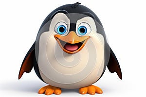 Endearing Penguin cartoon character. Generate Ai