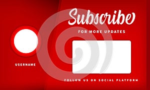 Subscribe for more updates end screen backdrop photo