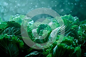 Endive or butterhead lettuce isolated on white background. Fresh green salad leaves from garden