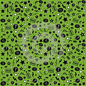 Endless atypical pattern on a green background photo
