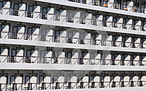 Endless Balconies on Side of Cruise Ship