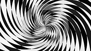 Endless black and white hypnotic spiral