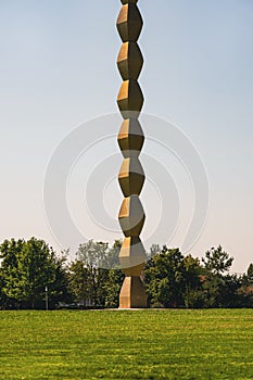 The Endless Column (Column of Infinite or Coloana Infinitului) made by Constantin Brancusi