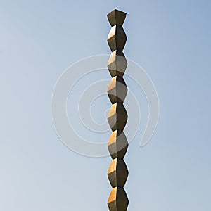 The Endless Column (Column of Infinite or Coloana Infinitului) made by Constantin Brancusi