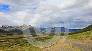 Endless Dempster Highway near the arctic circle, Canada