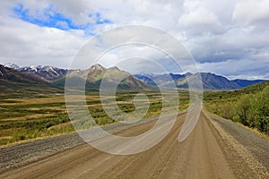 Endless Dempster Highway near the arctic circle, Canada