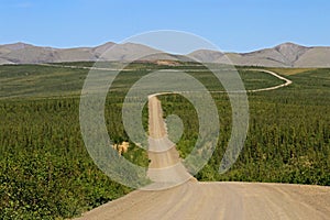 Endless Dempster Highway near the arctic circle, Canada