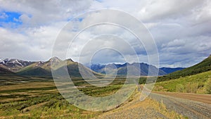 Endless Dempster Highway near the arctic circle, Canada photo