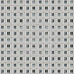 Endless facade of a prefabricated concrete building