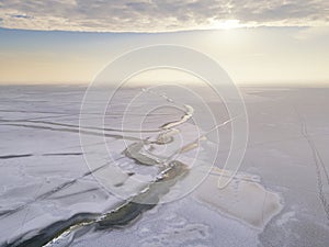 Endless ice field to horizon