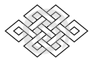 Endless knot, or eternal knot, common form of an intertwining knot