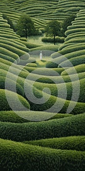 Endless Lawn: Igor Gordstows Tea Fields In Figurative Surrealism photo