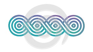 Endless Loop Intertwined Abstract Graphic, vector design Generative AI