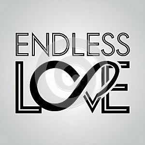 Endless Love Graphic Design Featuring Infinity Symbol