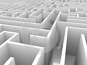Endless maze 3d illustration