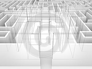 Endless maze 3d illustration