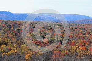 Endless mountains in the fall