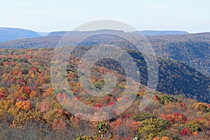 Endless mountains fall view