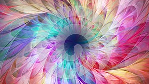 Endless multicolor hypnotic spiral