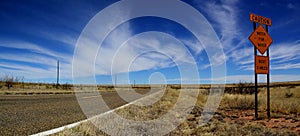 Endless road in the desert - USA - Highway panoramic shot