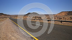 Endless road in namibia