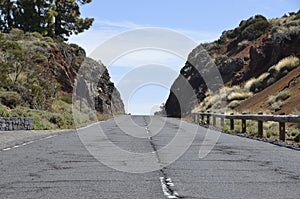 Endless road in Tenerife