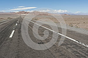 Endless road in Tropic of Capricorn, Atacama Desert, Chile