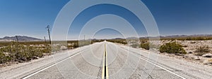 Endless roads in Arizona desert, USA