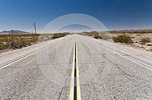 Endless roads in Arizona desert, USA