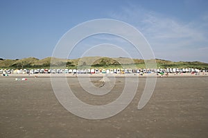 Endless series of beach huts