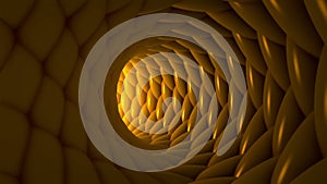 Endless Spiral Yellow Tunnel Motion Background