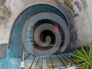 Endless staircase in an art gallery