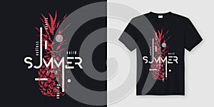 Endless summer t-shirt and apparel modern design with styled pin