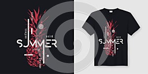 Endless summer t-shirt and apparel modern design with styled pin photo