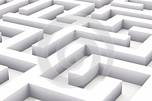 Endless white labyrinth