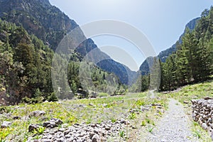 Endless width of the Samaria Gorge