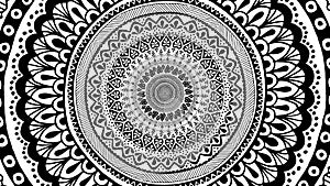 Endless zoom into a hand drawn mandala