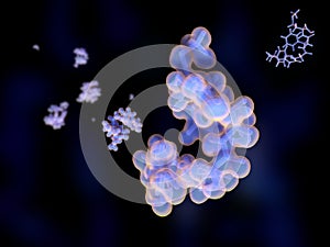 Endorphin, met-enkephalin molecule