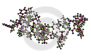 Endorphin - molecular structure, 3D rendering photo